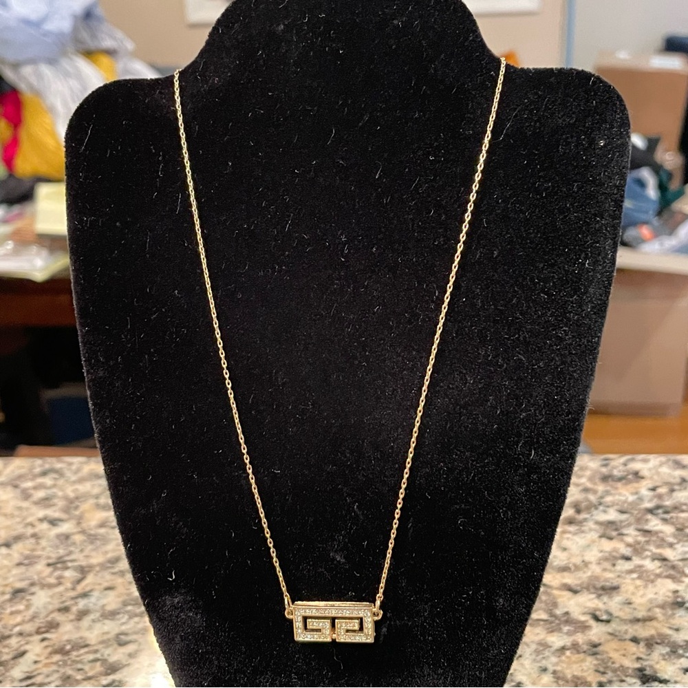 Givenchy Gold-Tone Geometric Pendant Necklace